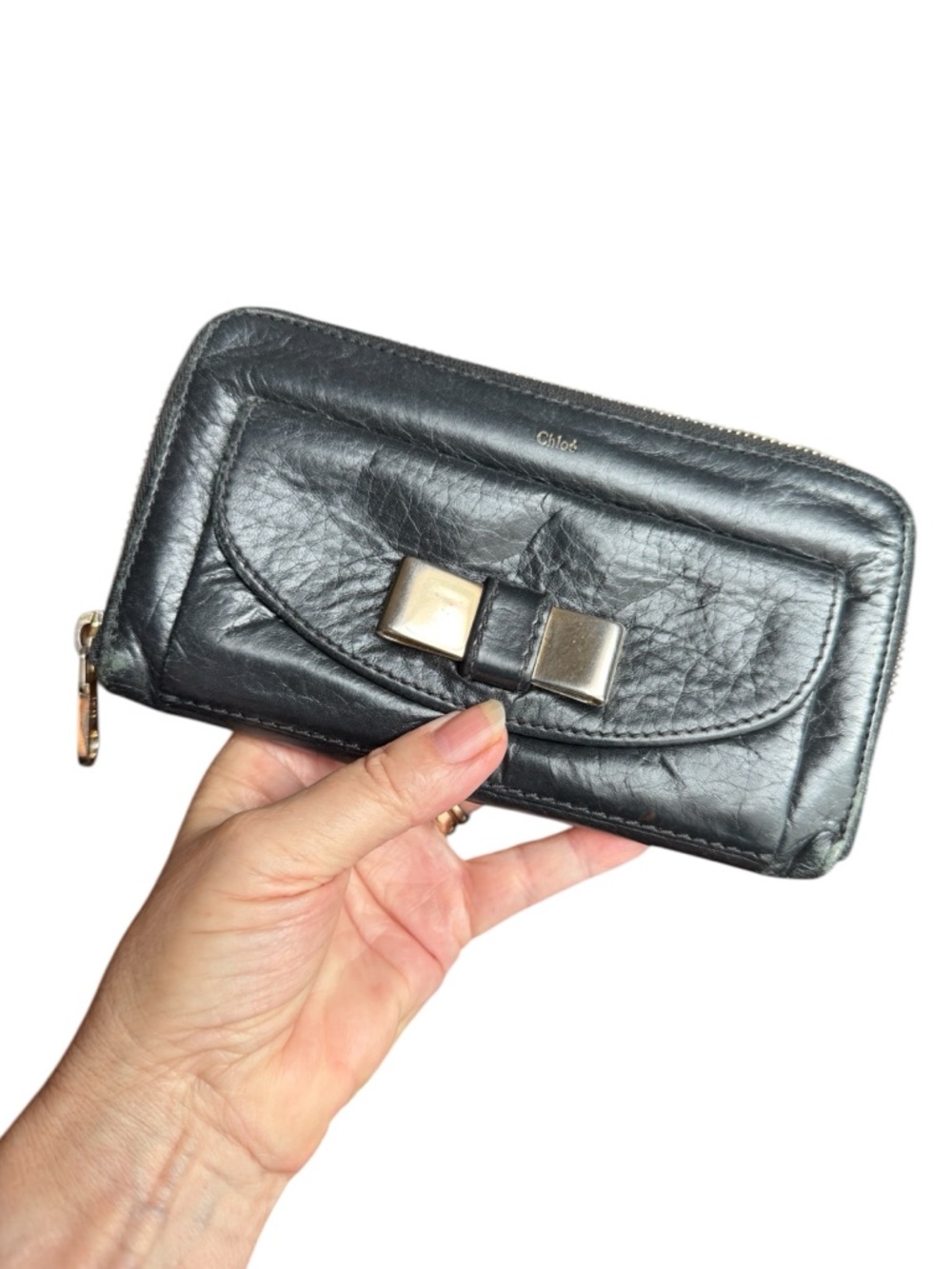Chloé Lily Continental Leather Zippy Wallet